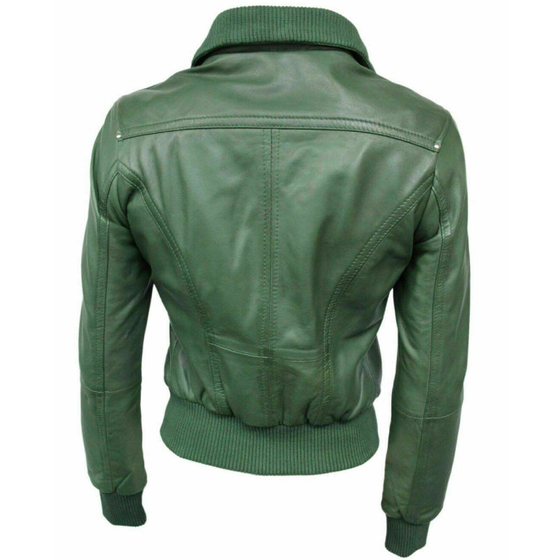 Women's Celebrity Lambskin Slim Fit Biker Leather Jacket