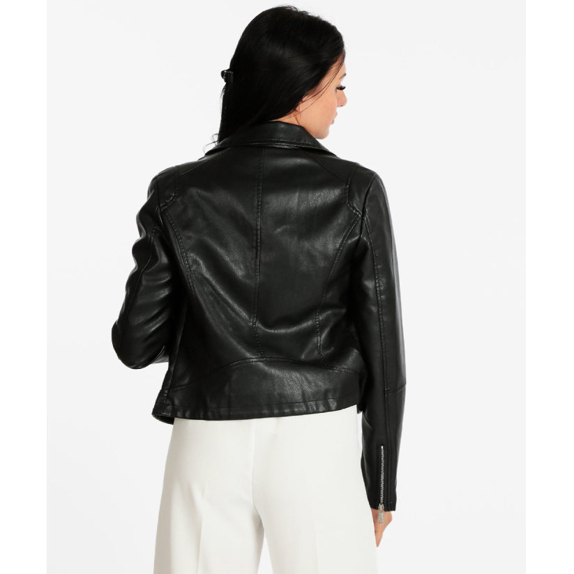 Women's Faux Leather Biker Jacket