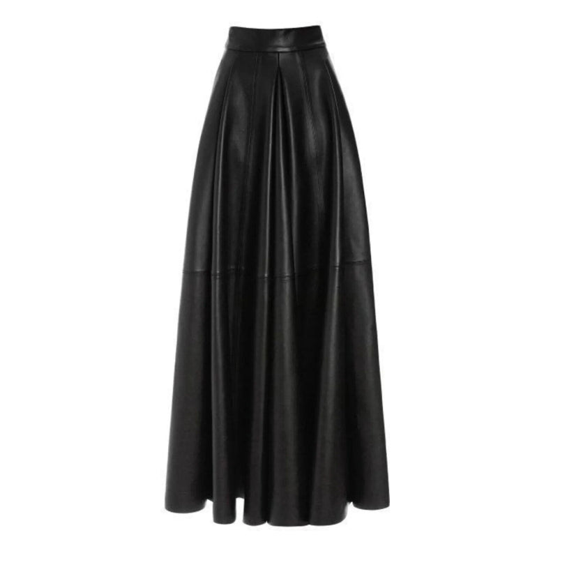 Women's Genuine Lambskin Leather Skirt