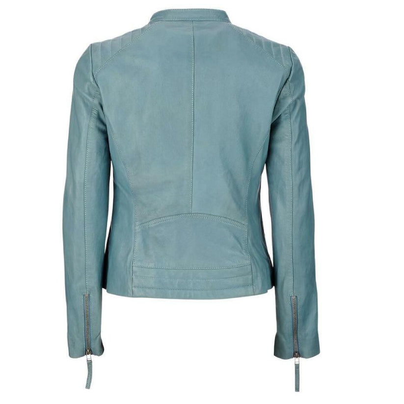 Women's Leather Jacket Genuine Lambskin Biker Jacket