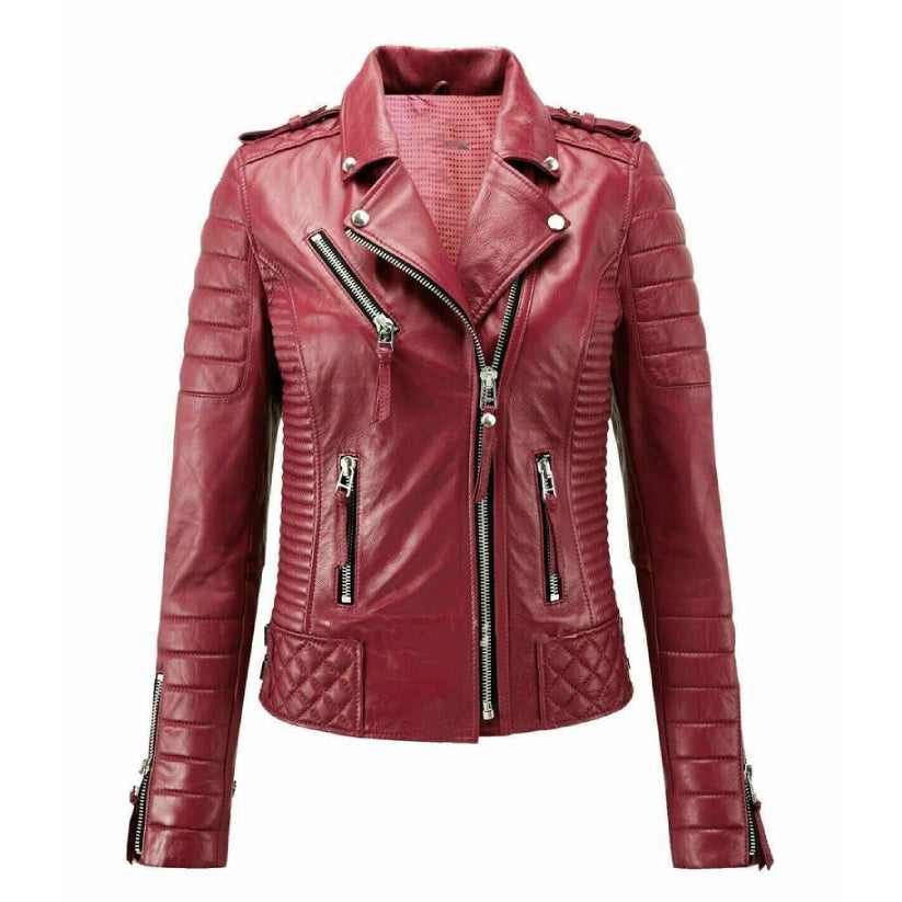 Women's Leather Jacket Genuine Sheepskin Slim Fit