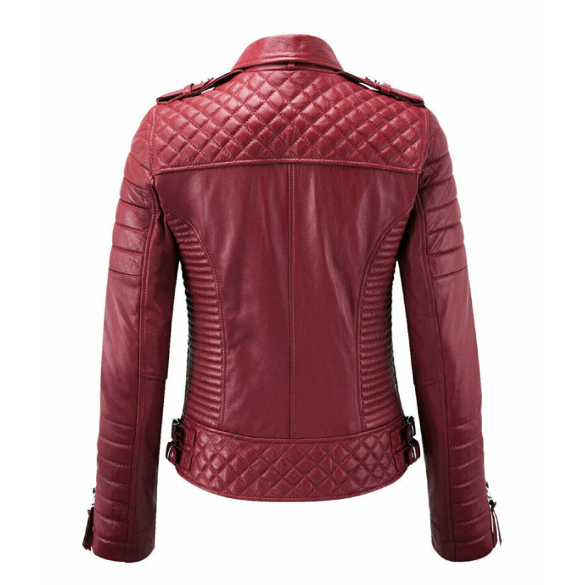 Women's Leather Jacket Genuine Sheepskin Slim Fit