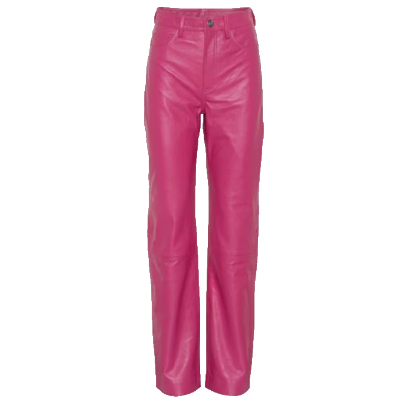 Women's Leather Pants Genuine Lambskin Slim Fit High Waist Pants