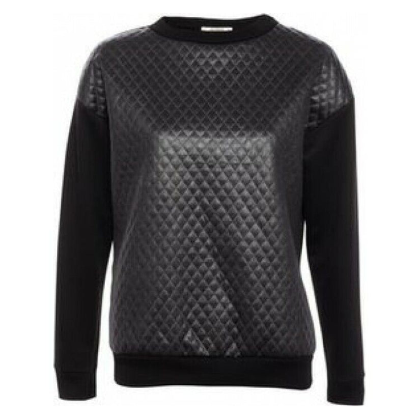 Women's Leather T-Shirt Genuine Lambskin Black