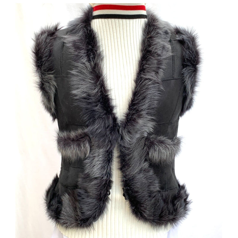 Women's Luxurious Shearling Leather Vest