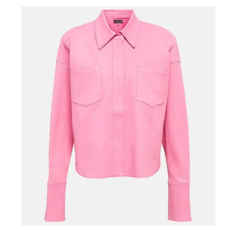Women's Pink Leather Jacket