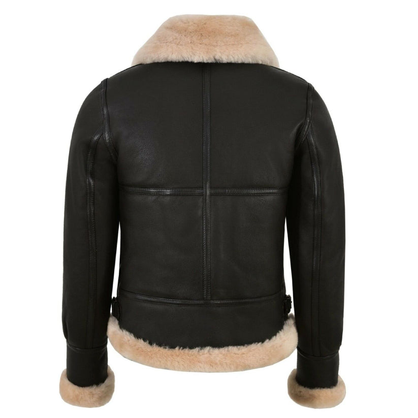 Women's RAF B3 Flying Bomber Aviator Style Leather Jacket