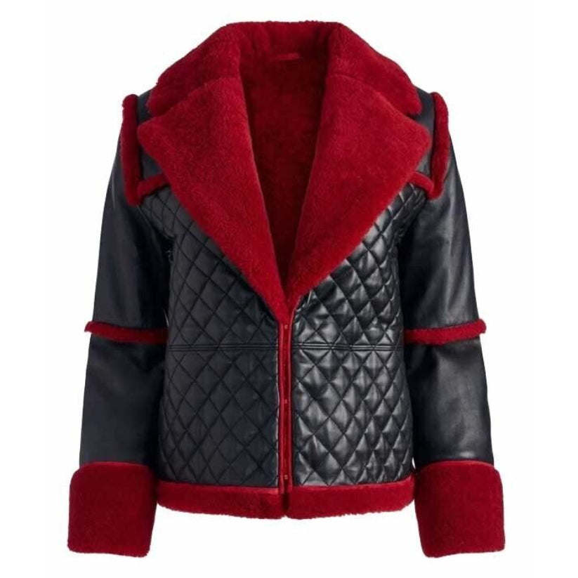 Women’s Shearling Black Leather Jackets Aviator