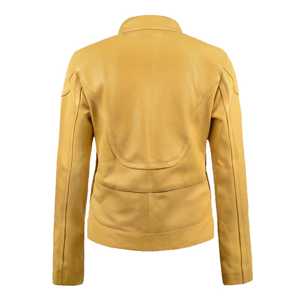 Womens Turtles Yellow Celebrity Leather Jacket