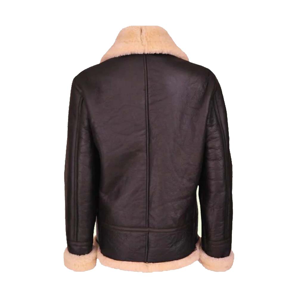 B3 Brown Leather Aviator Jacket For Women