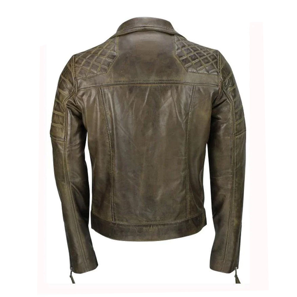 Men's Brown Sheep Leather Vintage Style Jacket | Leather Jacket Styling for Men