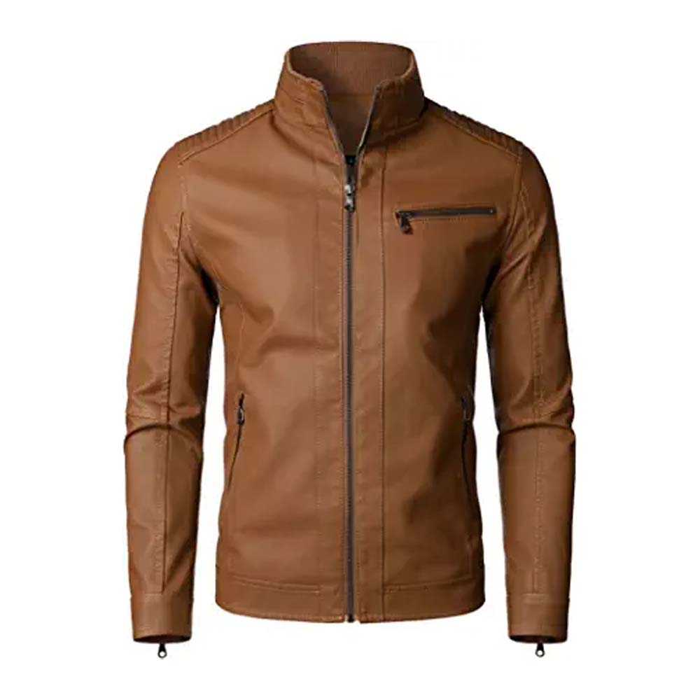 Men’s brown Classic Bomber Leather Jackets | Purchase Leather Outerwear