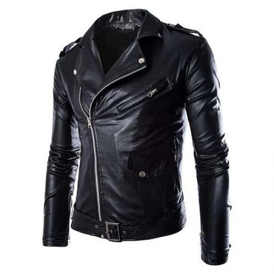 Mens Black Stylish Leather Jacket | Buy Leather Jacket Online