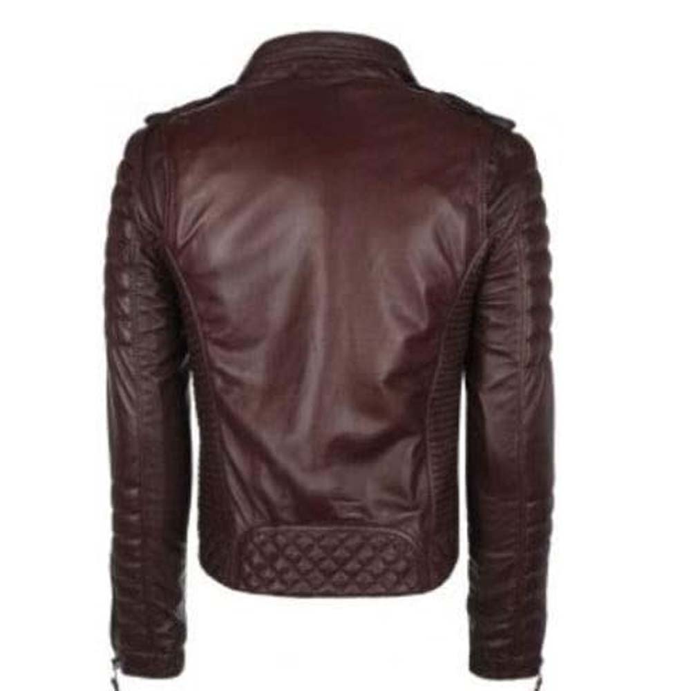 Mens Brown Genuine Leather Jacket