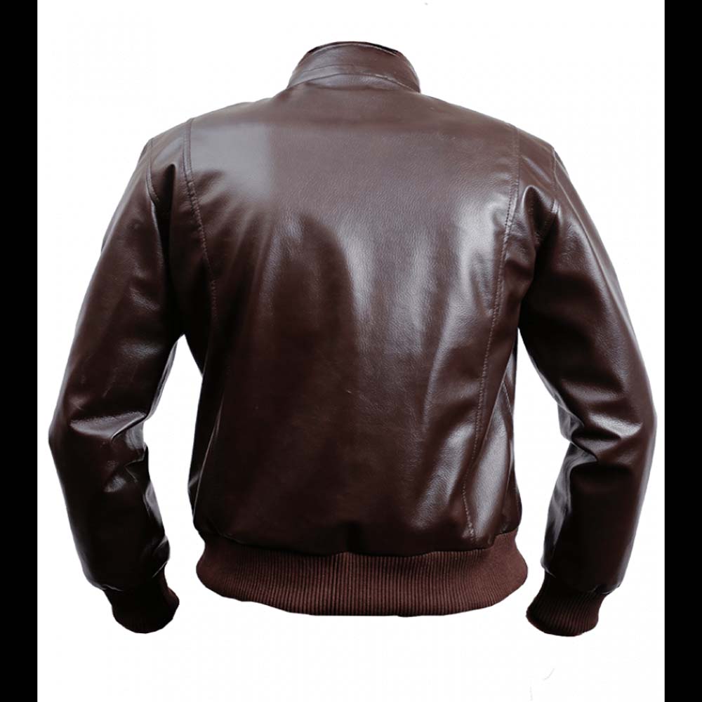 Mens Heavy Brown Leather Jacket