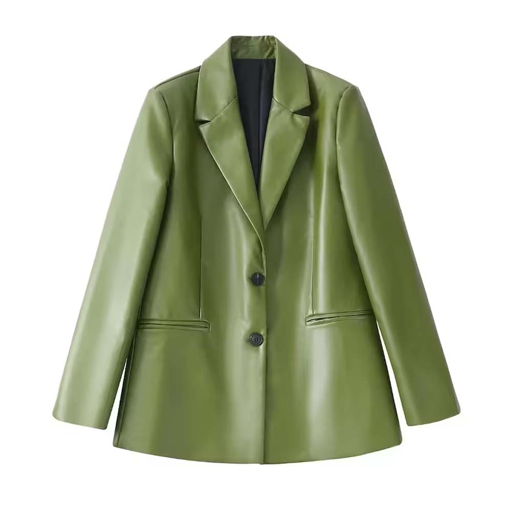 Women Original Lambskin Leather Blazer