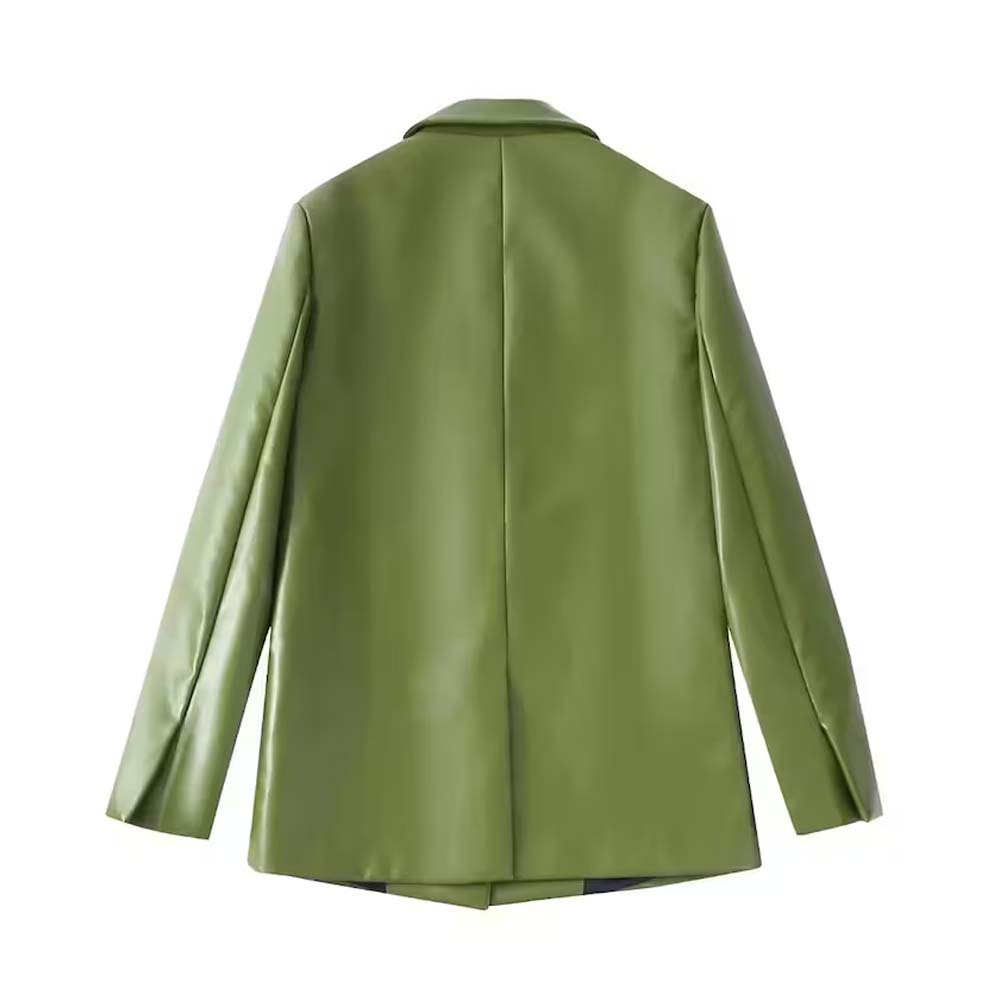 Women Original Lambskin Leather Blazer