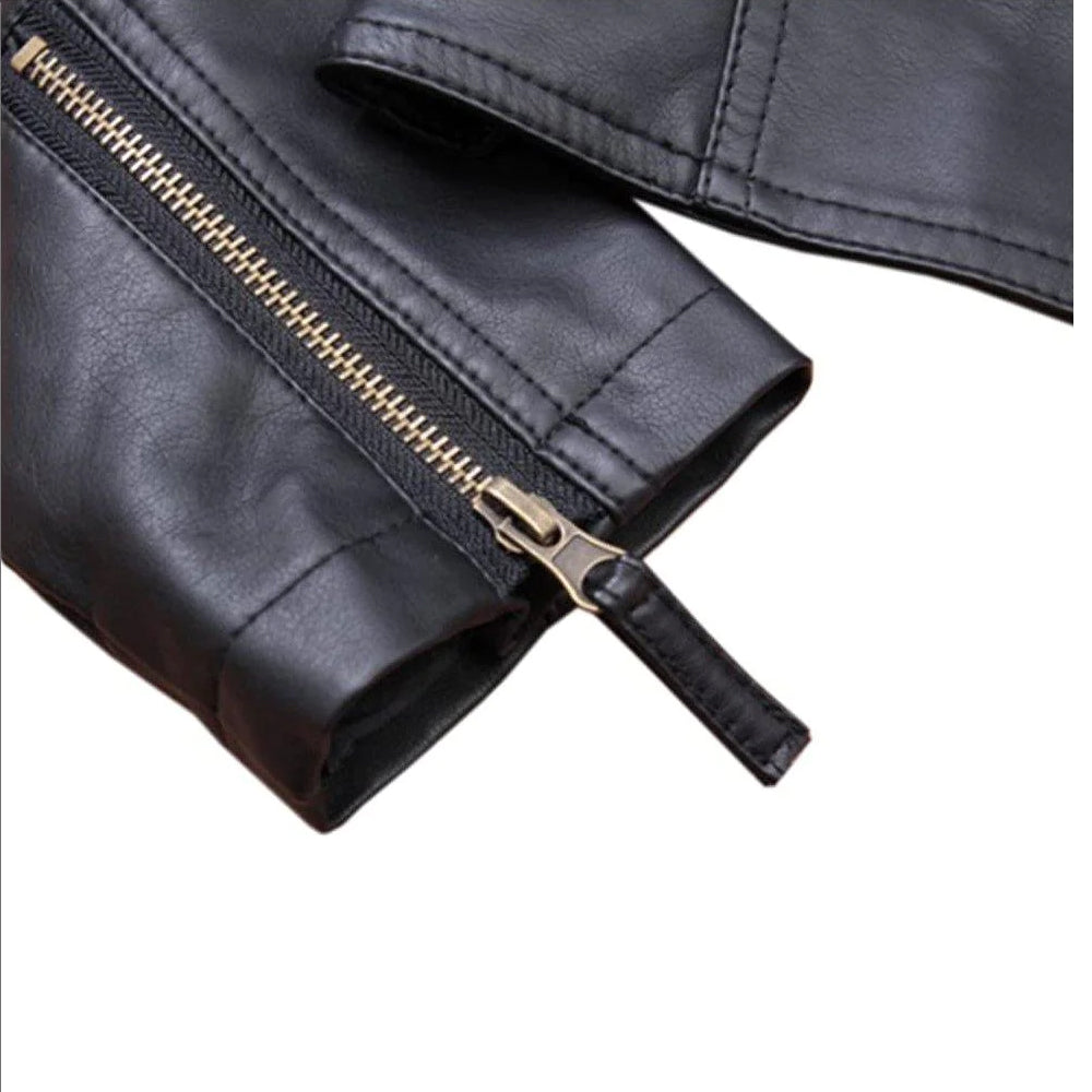 Women's Slim Leather Biker Jacket
