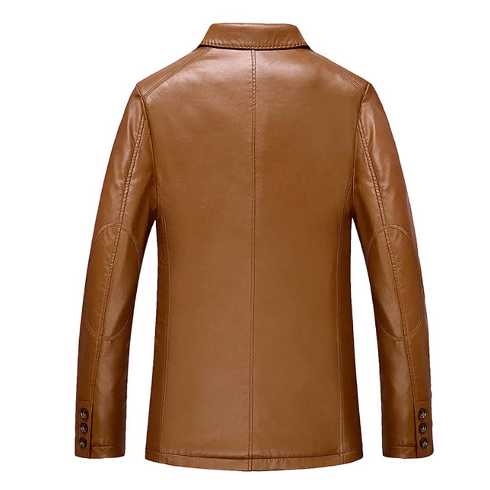 Mens Brown Stylish Leather Blazer