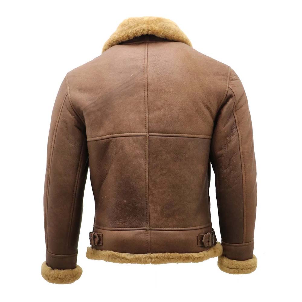 High Quality Mens Brown B3 Sheepskin Leather Jacket