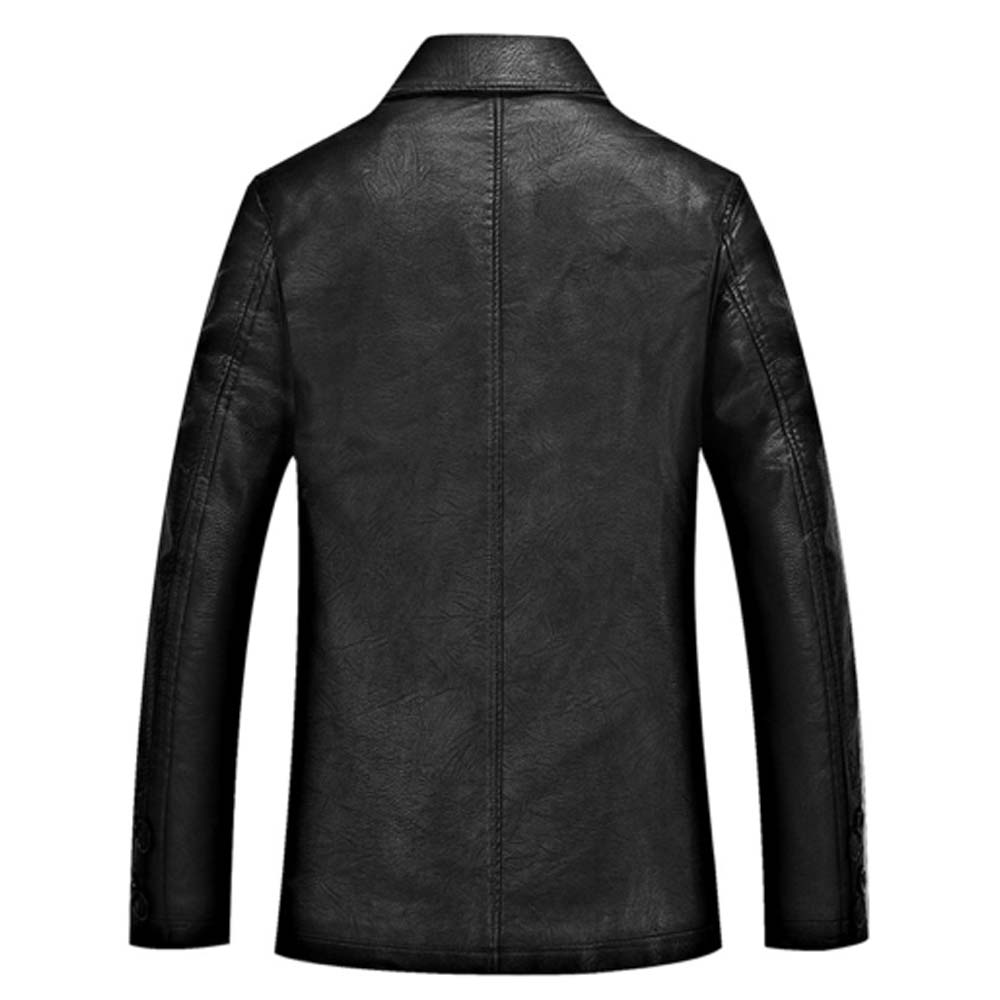 Mens Black Winter Supreme Quality Leather Blazer