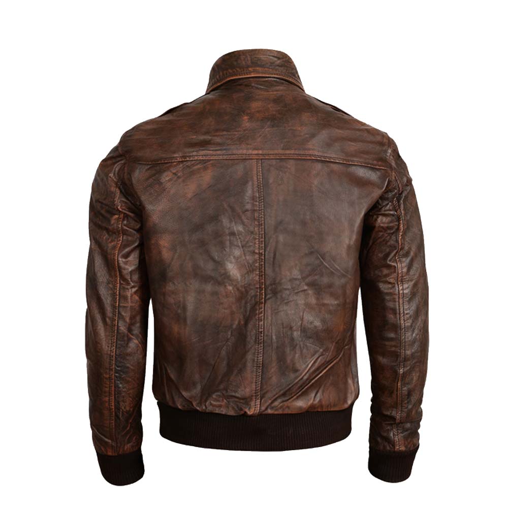 Mens A2 Waxy Bomber Leather Aviator Jacket