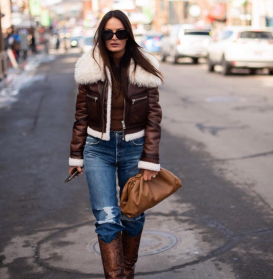 Why Lisa Barlow's Brown Fur Trim Leather Jacket is the Best Choice