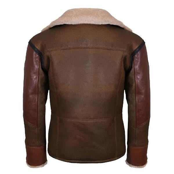 Men's RAF B3 Shearling Aviator Leather Bomber Jacket