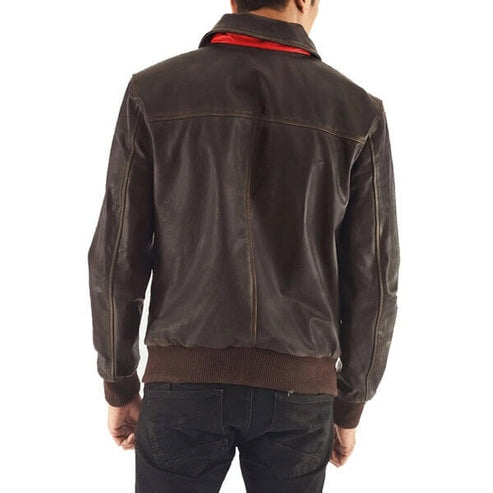 The Aaron Brown Heritage Leather Bomber Jacket