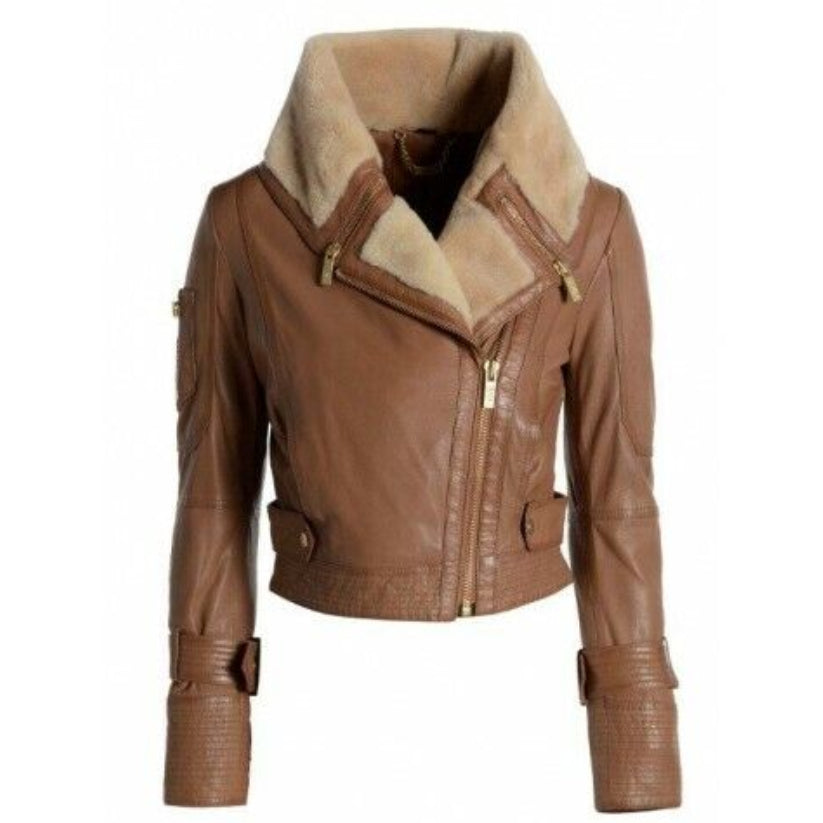 Aviator Ladies Leather Jacket
