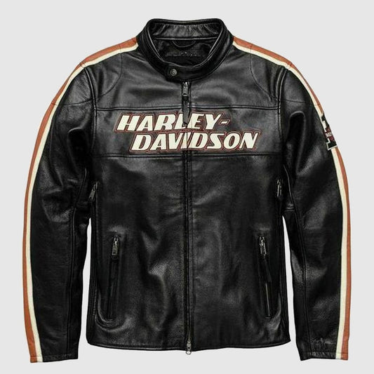Black Harley Davidson Biker Motorcycle jacket
