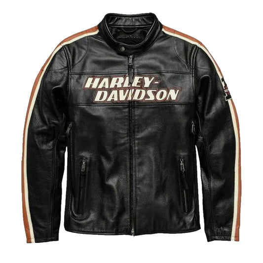 Black Harley Davidson Biker Motorcycle jacket