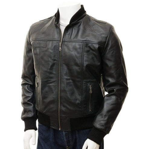 Stealth Bomber Leather Hoodie Jacket