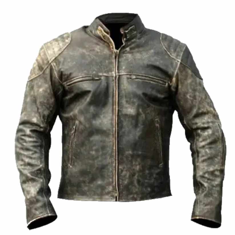 Black Motorcycle Leather Jacket