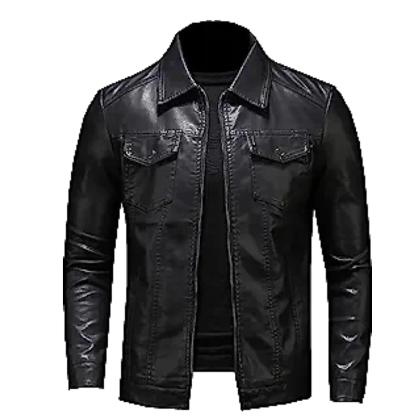 Black Motorcycle Leather Jacket