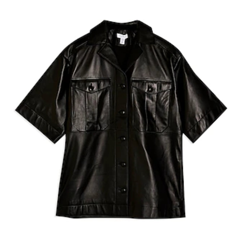 Black Solid Color Shirts & Blouses