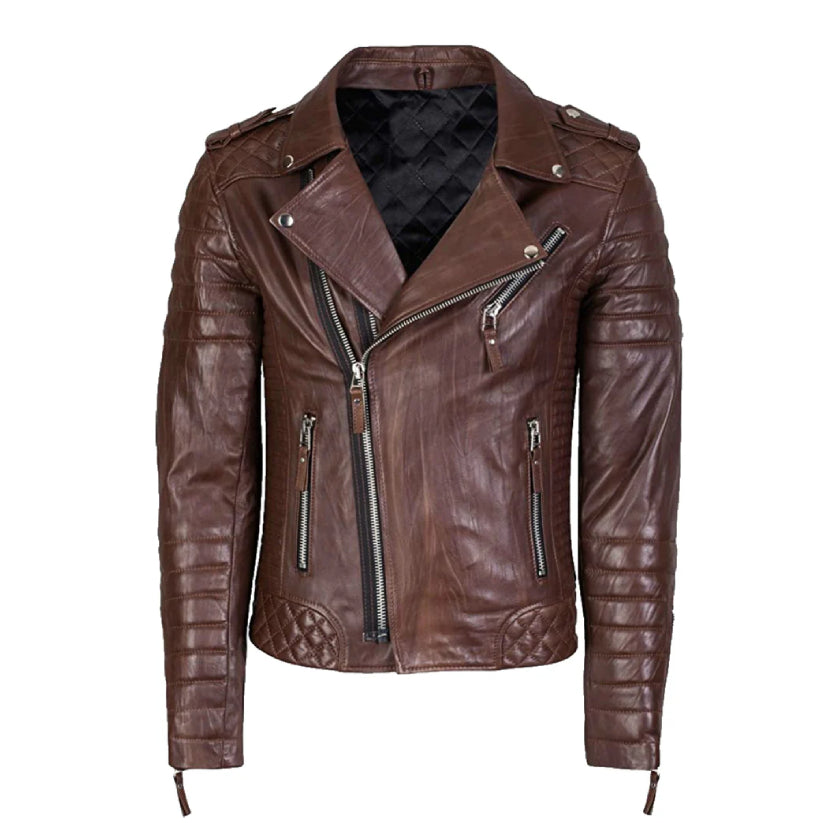 Brown Leather Motorcycle Jacket