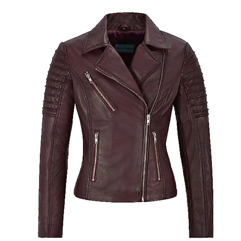 Brown Motorcycle Leather Jacket