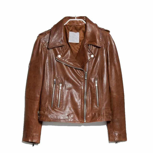 Brown Motorcycle Leather Jacket