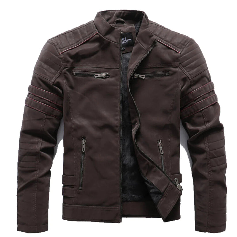 Brown Motorcycle Leather Jacket