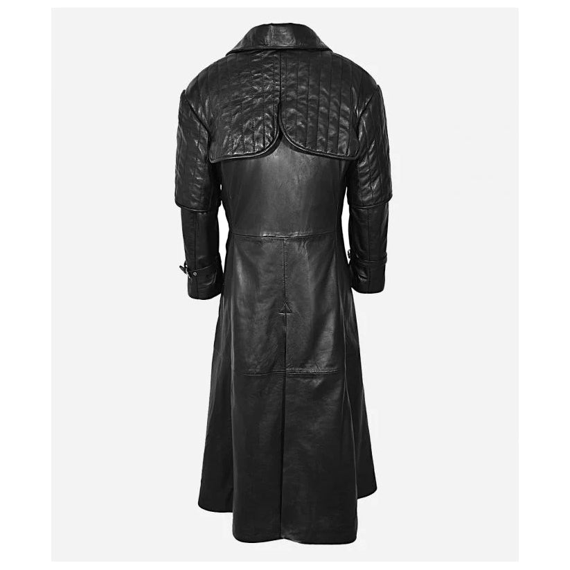 Captain Coat Full Length Leather Men's Overcoat