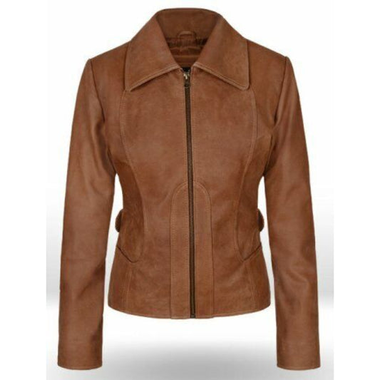 Celebrity Brown Leather Jacket