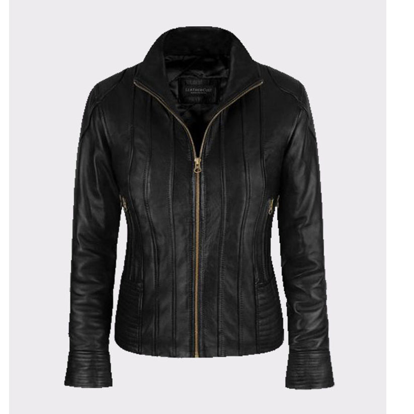 Celebrity Leather Fashion Black Jacket