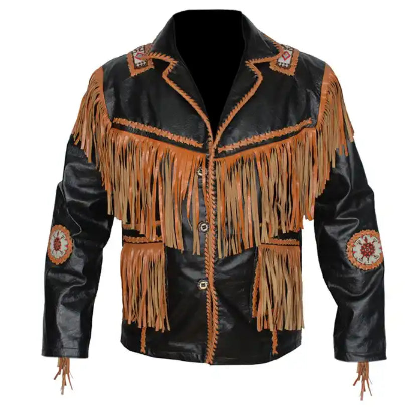 Cowboy Leather Jacket Western American Style