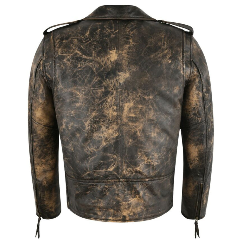 Distressed BIKER Fashion REAL Leather BRANDO Jacket