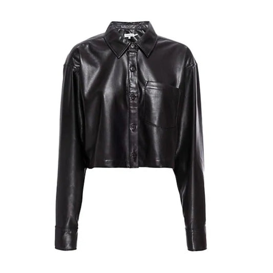 Faux Leather Shirt