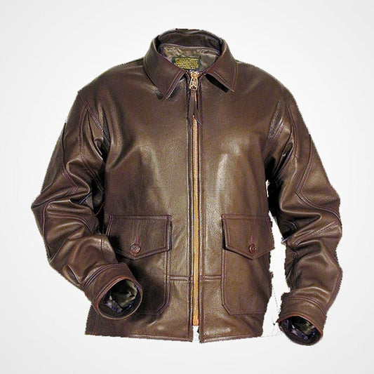 G8 Navy Pilot Leather Flight Jacket