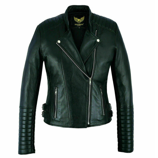 Genuine Ladies Biker Real Leather Jacket