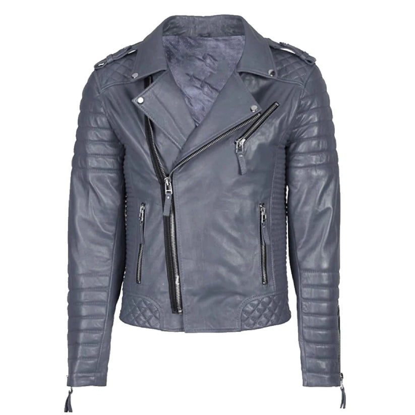 Gray Motorcycle Jacket