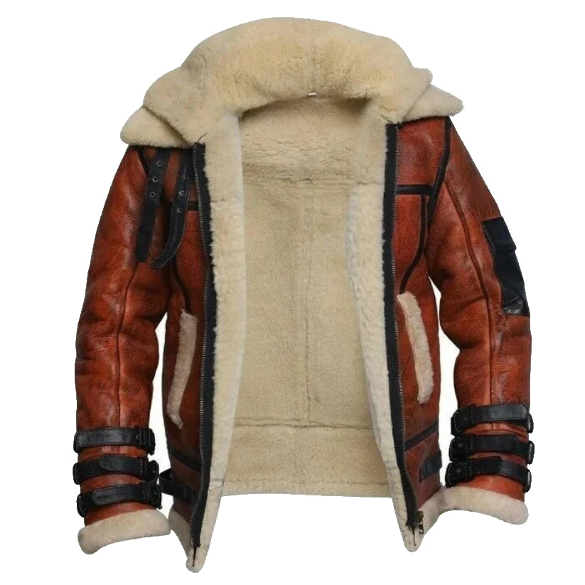 Handmade B3 Bomber Shearling Jacket
